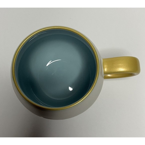 Disney Mickey Mouse Enjoy Mug White w/ Gold  Handle Coffee Mug‎ - Picture 5 of 7